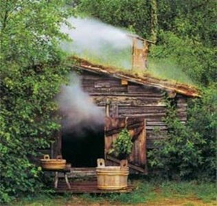 баня с печью 